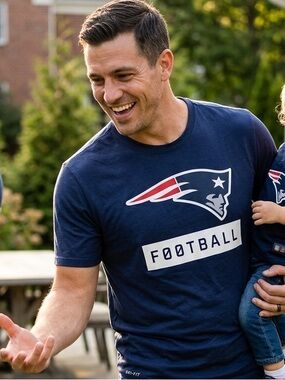 Nike Dri-FIT New England Patriots NFL Football Training Shirt Navy Blue Large